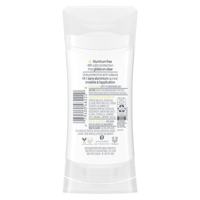 Dove 0% Aluminum Deodorant Stick Non-irritating Deodorant for Underarm Care Pomegranate and Lemon Verbena Kindest Aluminum free Deodorant 2.6 oz