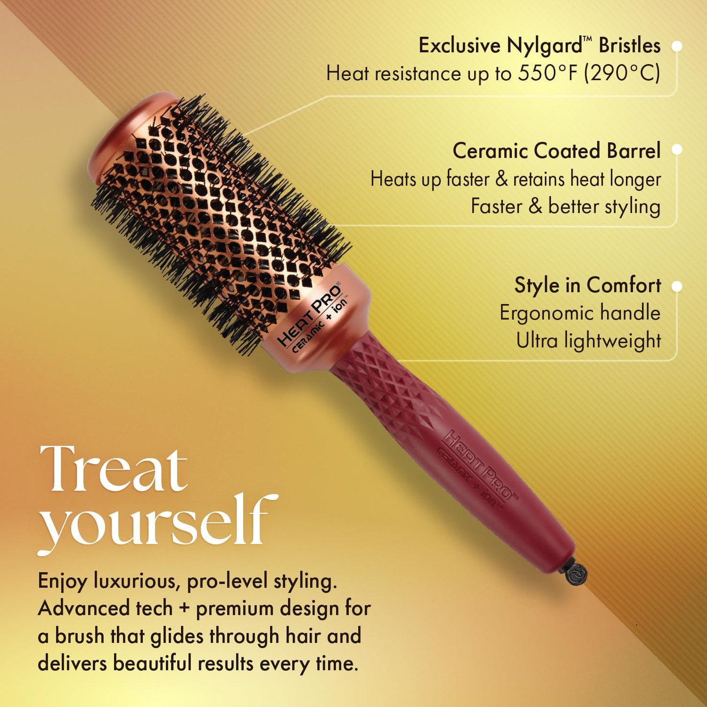 Olivia Garden HeatPro Round Thermal Hair Brush (not electrical)