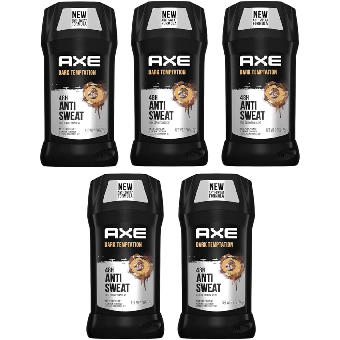 Axe Dry Antiperspirant Deodorant Stick, Dark Temptation, 2.7 Ounce (Pack of 5)