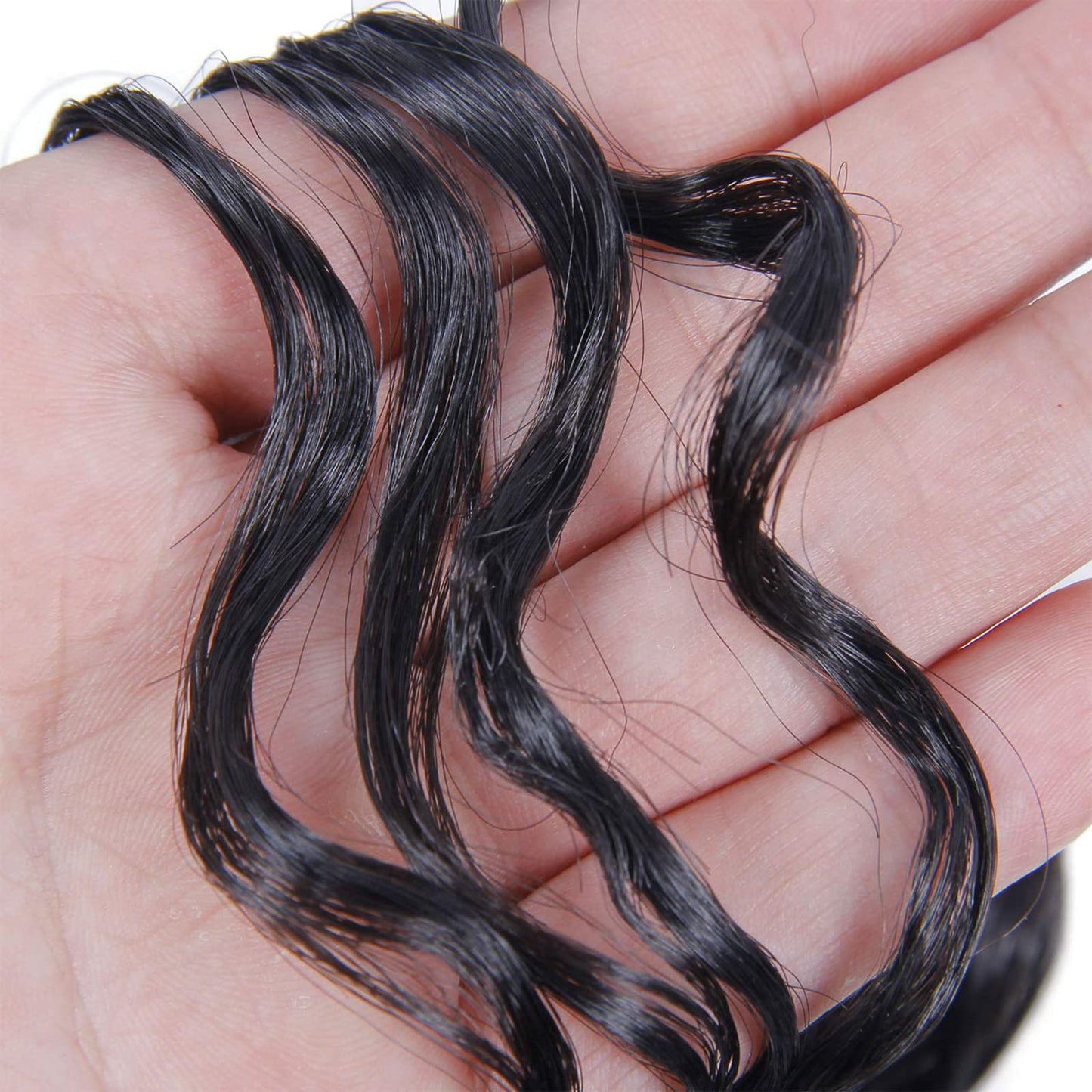 GoGo Curl Crochet hair 24inch Water Wave Crochet hair Natural Black Synthetic Bohemian Crochet Braid Deep Wave Braiding hair Extensions(5Packs,1B)