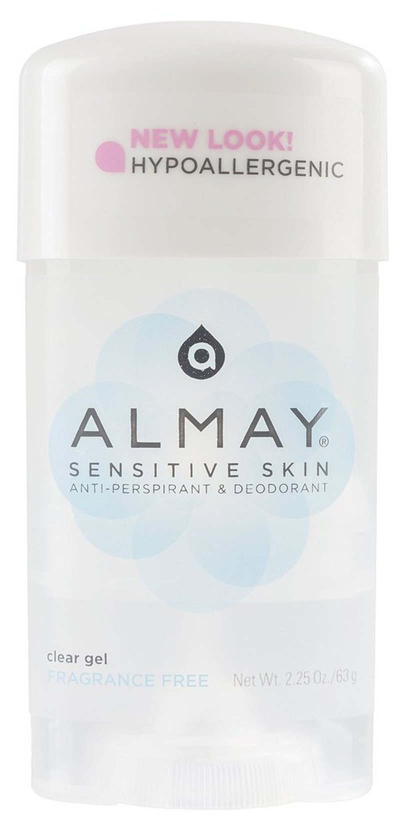 Almay Sensitive skin Clear Gel, Anti-Perspirant & Deodorant, Fragrance Free, 2.25-Ounce Stick (Pack of 2)
