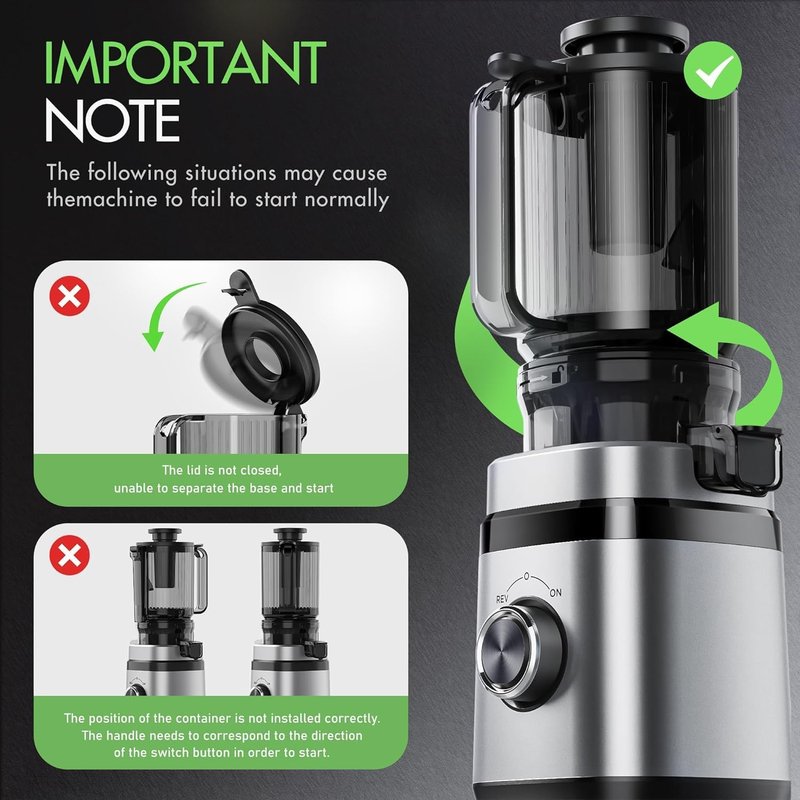 EILKOS Juicer Machines, Cold Press Juicer with Wide Feed Chute, Slow Masticating Juicers for Whole Vegetables & Fruits, High Juice Yield, Easy to Clean, Large Auger, Light Silver