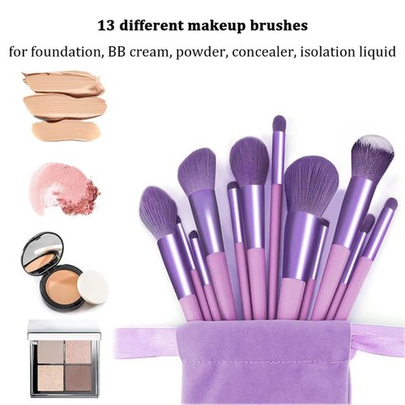 Koccido Makeup Brushes 22 Pcs Makeup Kit,Foundation Brush Eyeshadow Brush Make up Brushes Set (Purple, 22 Piece Set)
