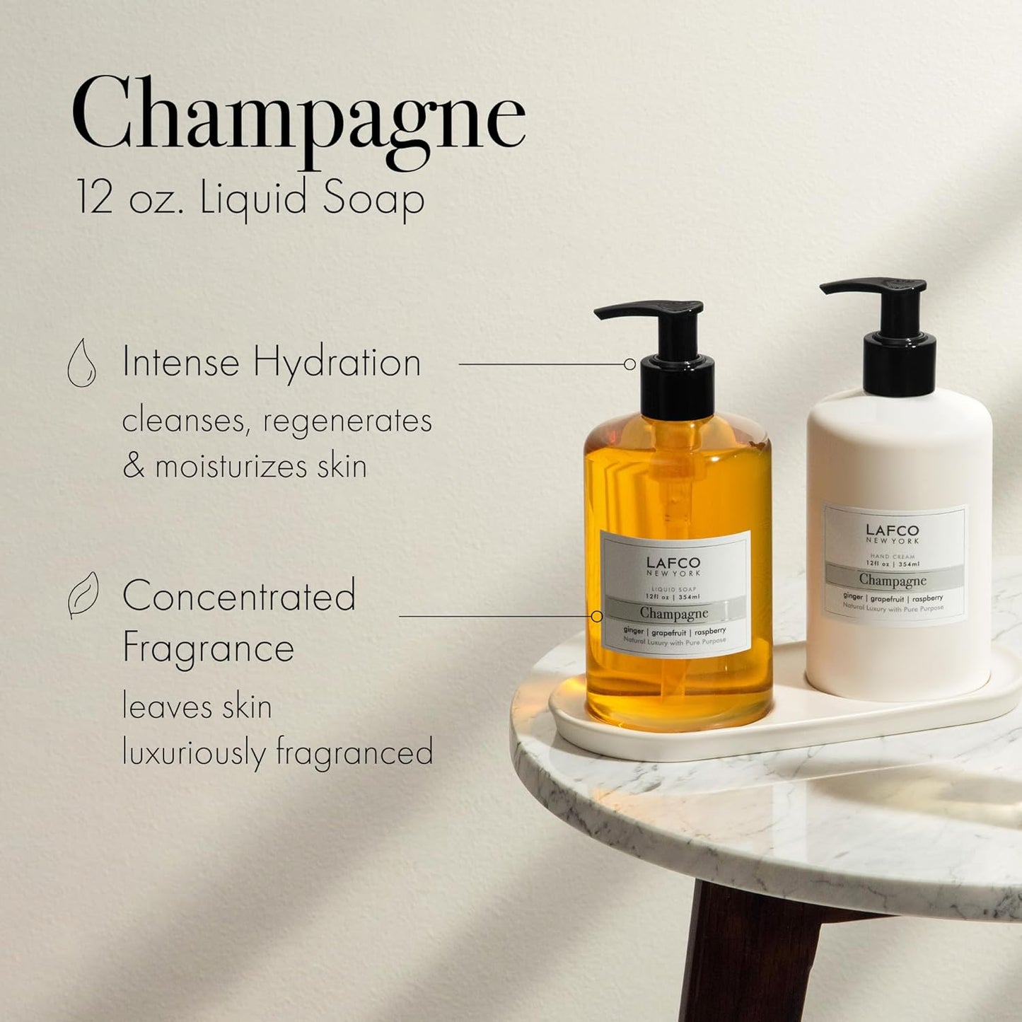 LAFCO New York Liquid Soap, Marine - 12 oz - Regenerates, Protects & Moisturizes - All Skin Types - Hypoallergenic, Synthetic Free & Cruelty Free - Made in Italy