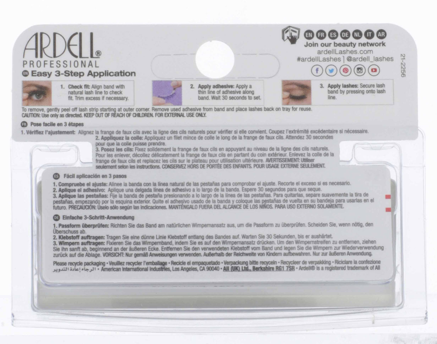Ardell Mega Volume Lash 253 Multi-Layered False Lashes with Curl Technology, 4 pairs