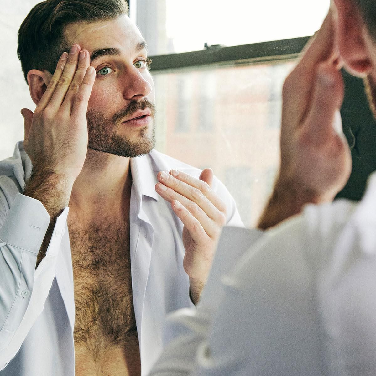 Brickell Men's Daily Anti-Aging Day and Night Serum Routine, With Plant Stem Cells, Vitamin E, and Protein Peptides, Scented