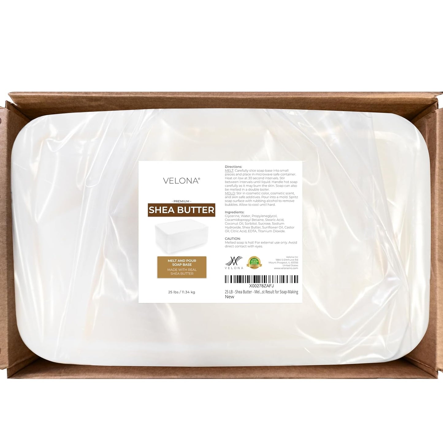 Shea Butter Melt and Pour Soap Base - 25 LB Bulk | SLS/SLES Free Natural Soap-Making Bars
