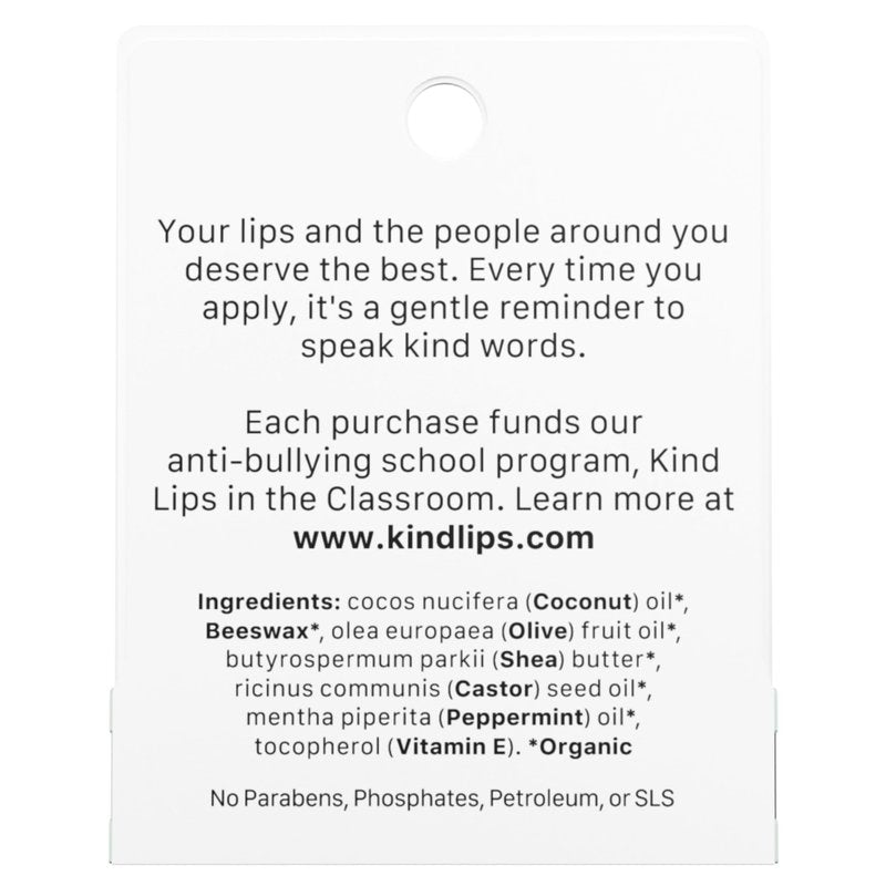 Kind Lips Extra Mint Organic Lip Balm (5 Pack) – Cooling Mint Lip Balm – Natural Beeswax Lip Care for Dry, Cracked Lips – Moisturizing, Non-Toxic, USDA Organic