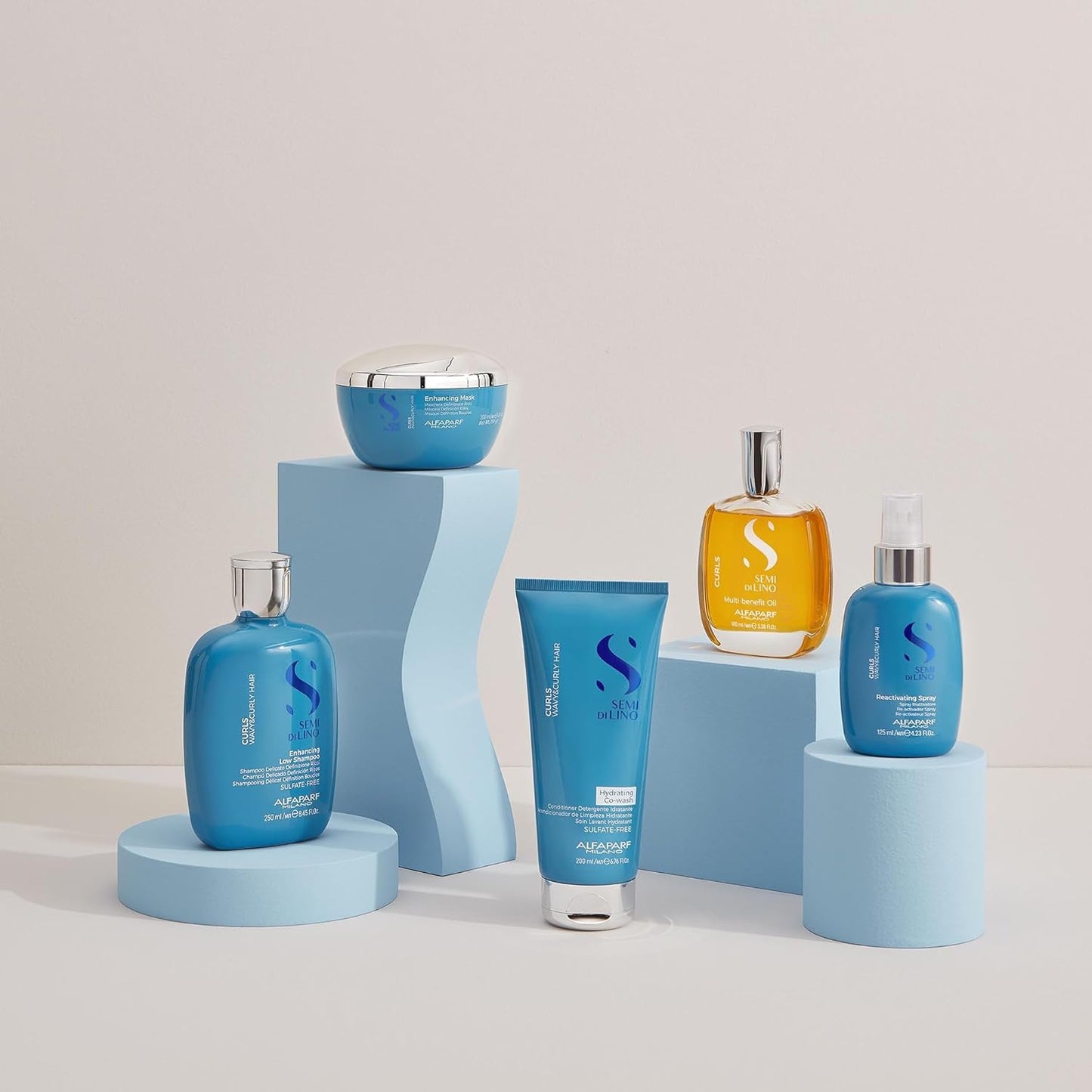Alfaparf Milano Semi di Lino Hydrating Co-Wash | Foam-Free Curly Hair Conditioner - Shine & Frizz Control, Vegan & Sulfate Free