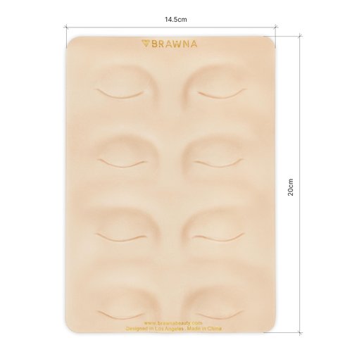 BRAWNA 3D Eyebrow PMU Practice Skin - Eyeliner Practice Skin - 4 Different Shapes - PMU Supplies