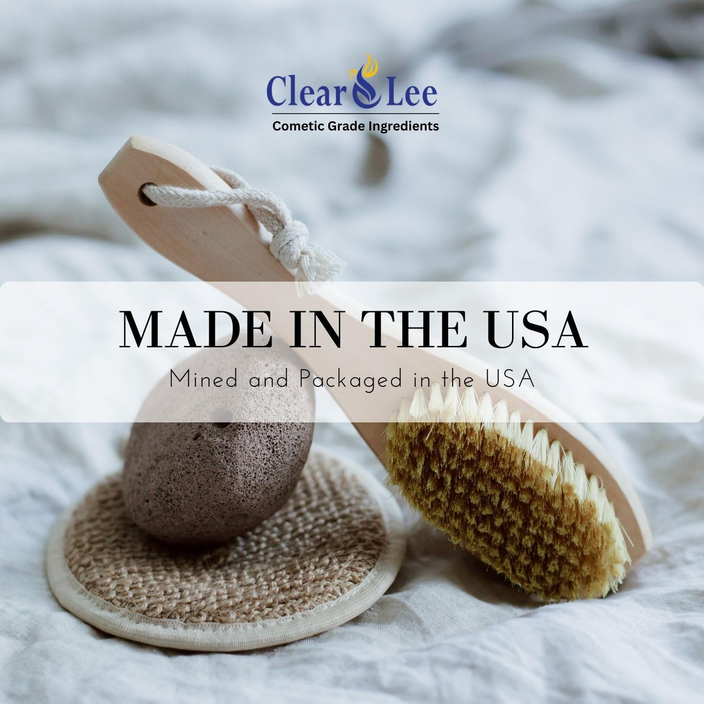 ClearLee Cosmetic Grade Pumice - 100% Pure Natural Grain/Powder - Great For Skin Exfoliation in DIY Soaps, Masks, Scrubs for Face, Body, Foot (8oz, Powder)