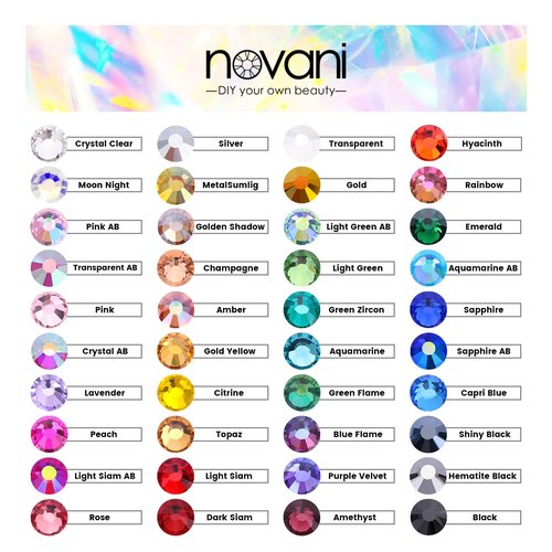 Novani Rhinestones 1440Pcs Flatback Crystal Round Loose Gemstones Glass Rhinestones for Crafts Makeup Nail Art Clothes Shoes DIY Decorations(SS20, 4.6-4.8mm,Amber)
