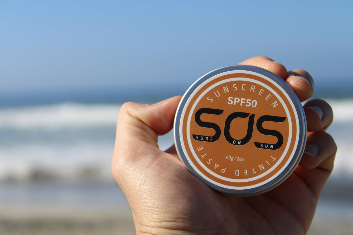 Surf On Sun, Tinted Sunscreen Paste, 60g/2oz, SPF50 (Chocolate tint)