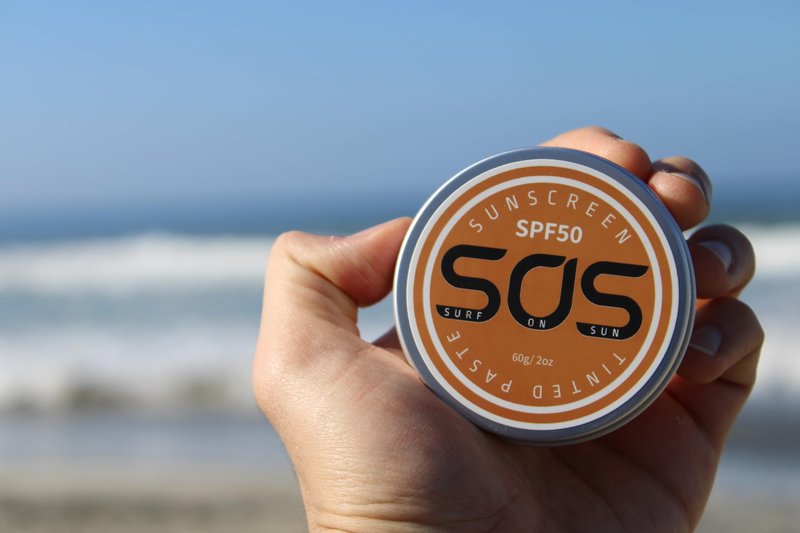 Surf On Sun, Tinted Sunscreen Paste, 60g/2oz, SPF50 (Chocolate tint)