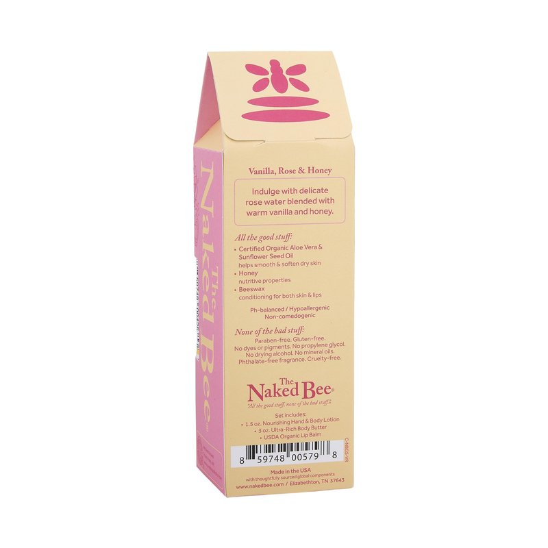 The Naked Bee Contemporary Vanilla, Rose & Honey Gift Collection