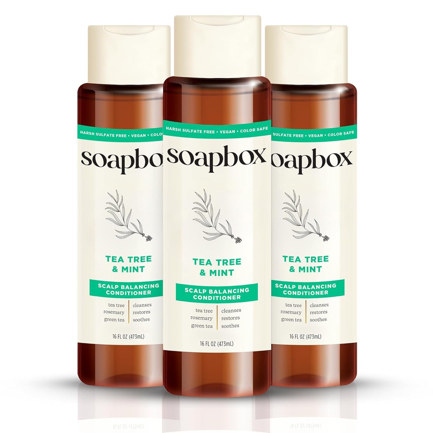 Soapbox Argan Oil with Shea Butter Conditioner, Volumizing, Vegan, Color Safe, Sulfate & Silicone Free Hair Conditioner, 16oz, Pack of 3