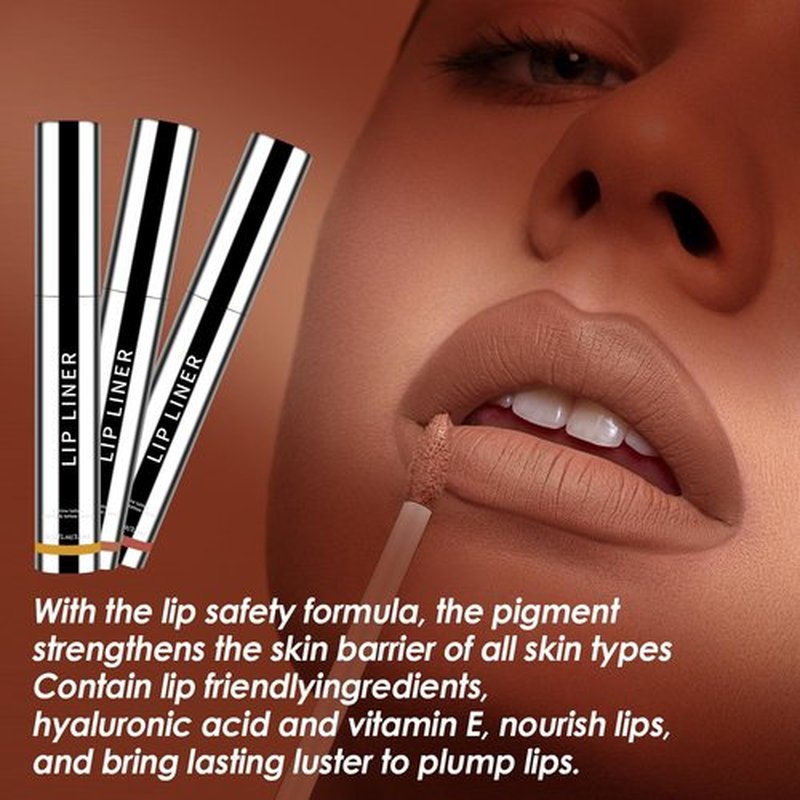Veldoro Lip Stain, Veldoro Peel Off Lip Stain, Nude Lipliner Makeup,Lip Liner Stain Peel, Lip Stain -Peel & Reveal, Long-Lasting Plumper Lips (Light Brown+Wine Red, One size)