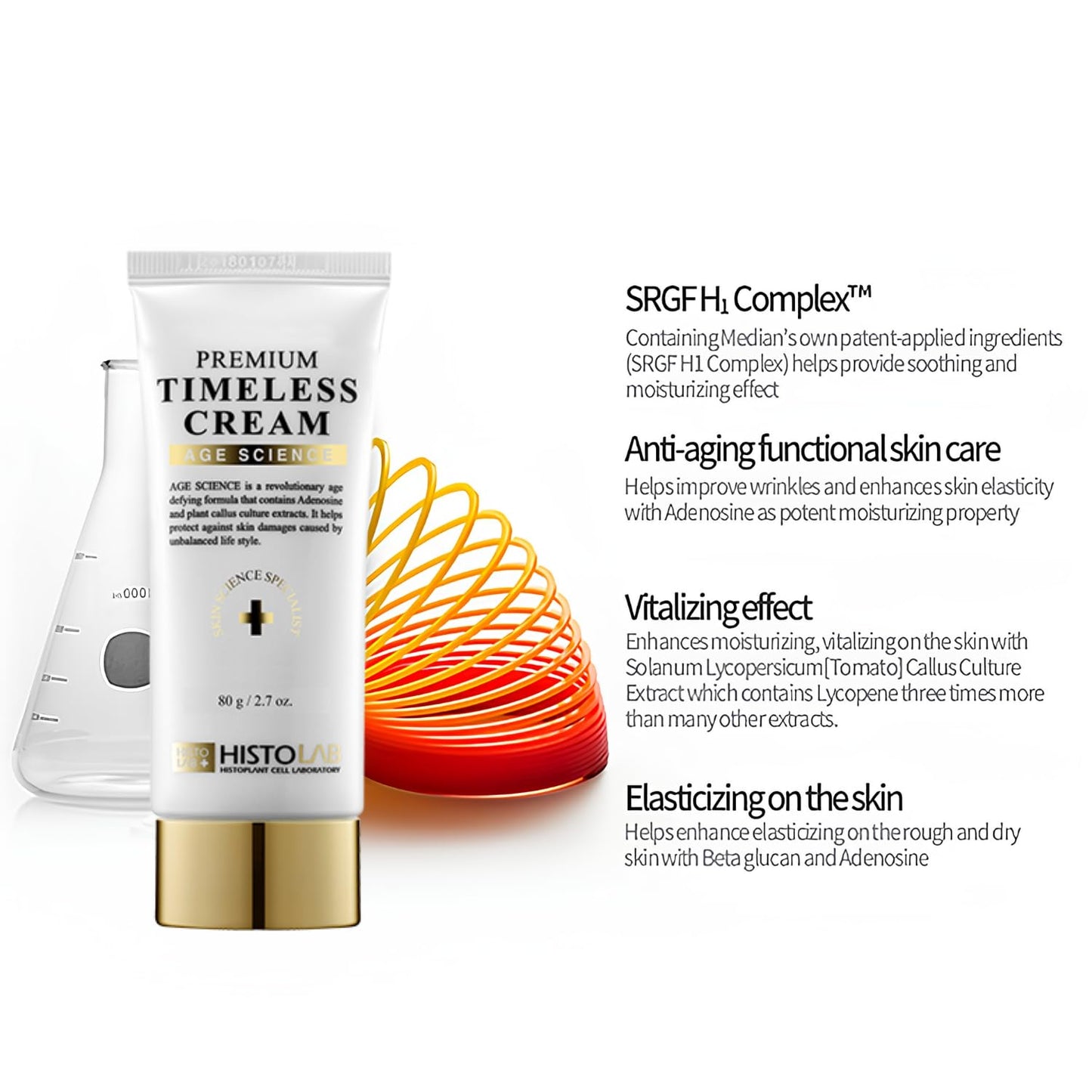 HISTOLAB Premium Timeless Cream (2.8oz) for ALL Skin Types | Anti-Aging Skincare Cream | to Firm Elasticity and Hydrate