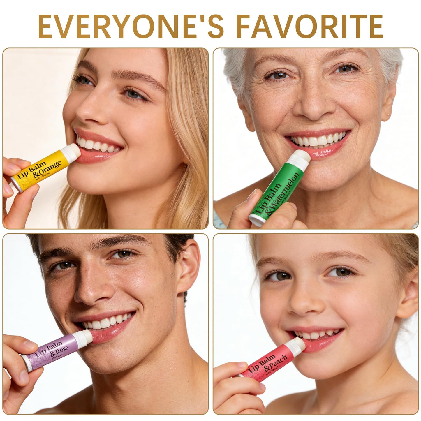 RBUGR Lip Balm Bulk Lip Balms & Moisturizers 168 Pack 12 Flavored