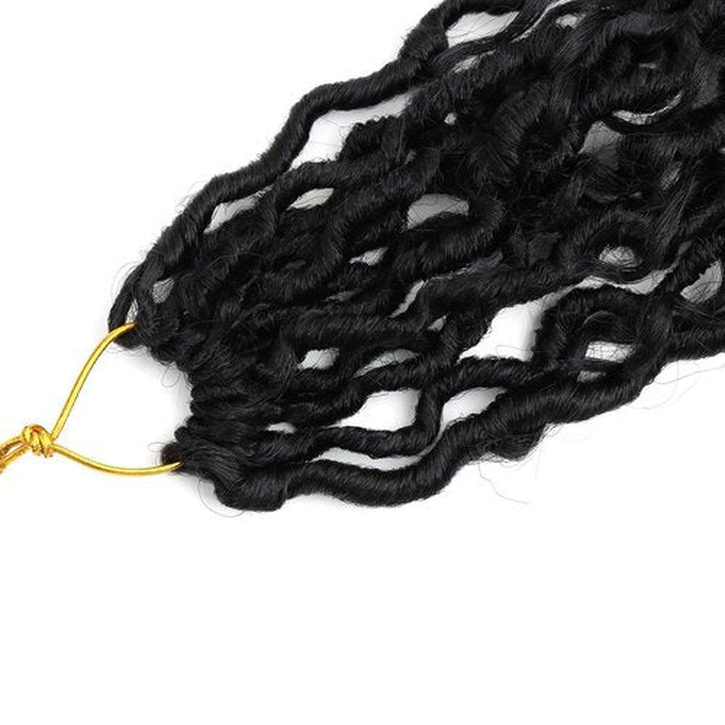 LMZIM 12 inch Goddess Faux Locs Crochet Hair for Black Women 8 Packs soft Locs Crochet Hair Pre Looped Soft Locs Crochet Braids 1B