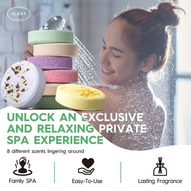 Shower Steamers Aromatherapy Spa Gifts for Women 8 Pack, Shower Bombs Birthday Gifts for Mom with Lavender Natural Essential Oils, Self Care Gifts for Women & Lover