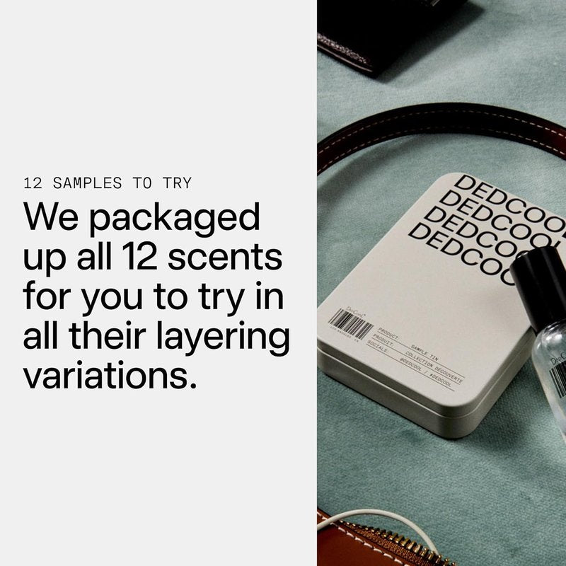 DedCool Fragrance Discovery Set - 12 Non-Toxic Vegan Eau de Parfum Samples | Travel Size Perfumes