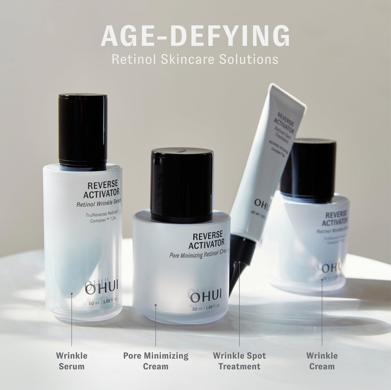 O Hui Reverse Activator Deep Line Treatment | Korean Skin Care | Low to Non-irritating Retinol Wrinkle Spot Treatment for Face | Visibly Reduces Lines and Signs of Aging