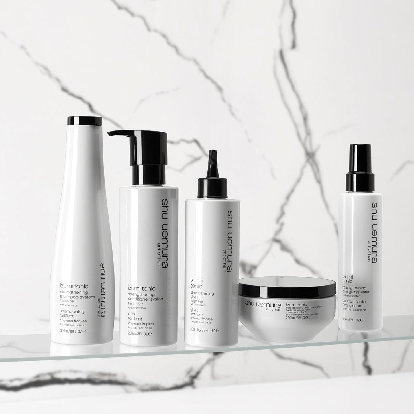 shu uemura art of hair Izumi Tonic Strengthening & Thickening Rice Water Treatment - Leave-In Hair Treatment, Hydrates and Repairs Damaged Hair, With Japanese Rice Water