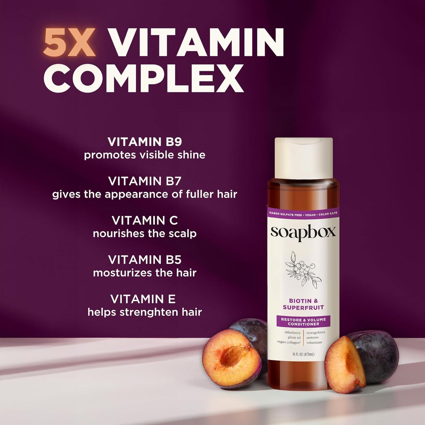 Soapbox Argan Oil with Shea Butter Conditioner, Volumizing, Vegan, Color Safe, Sulfate & Silicone Free Hair Conditioner, 16oz, Pack of 3