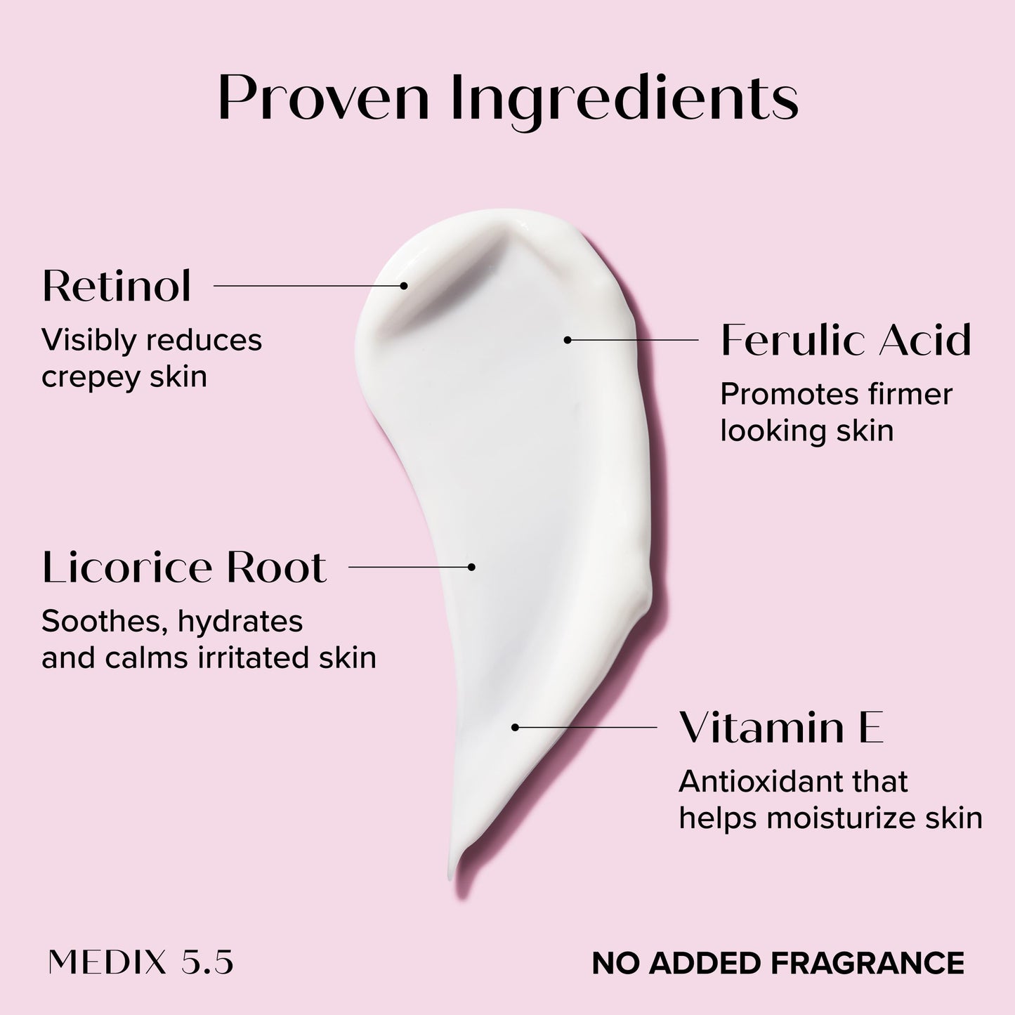 Medix 5.5 Fragrance Free Firming Retinol Body Lotion + Collagen Peptides Cream 2pc Skin Care Set, Crepey Skin Treatment, Anti Aging Body Cream & Face Moisturizer For Crepe Skin, Cellulite, Wrinkles