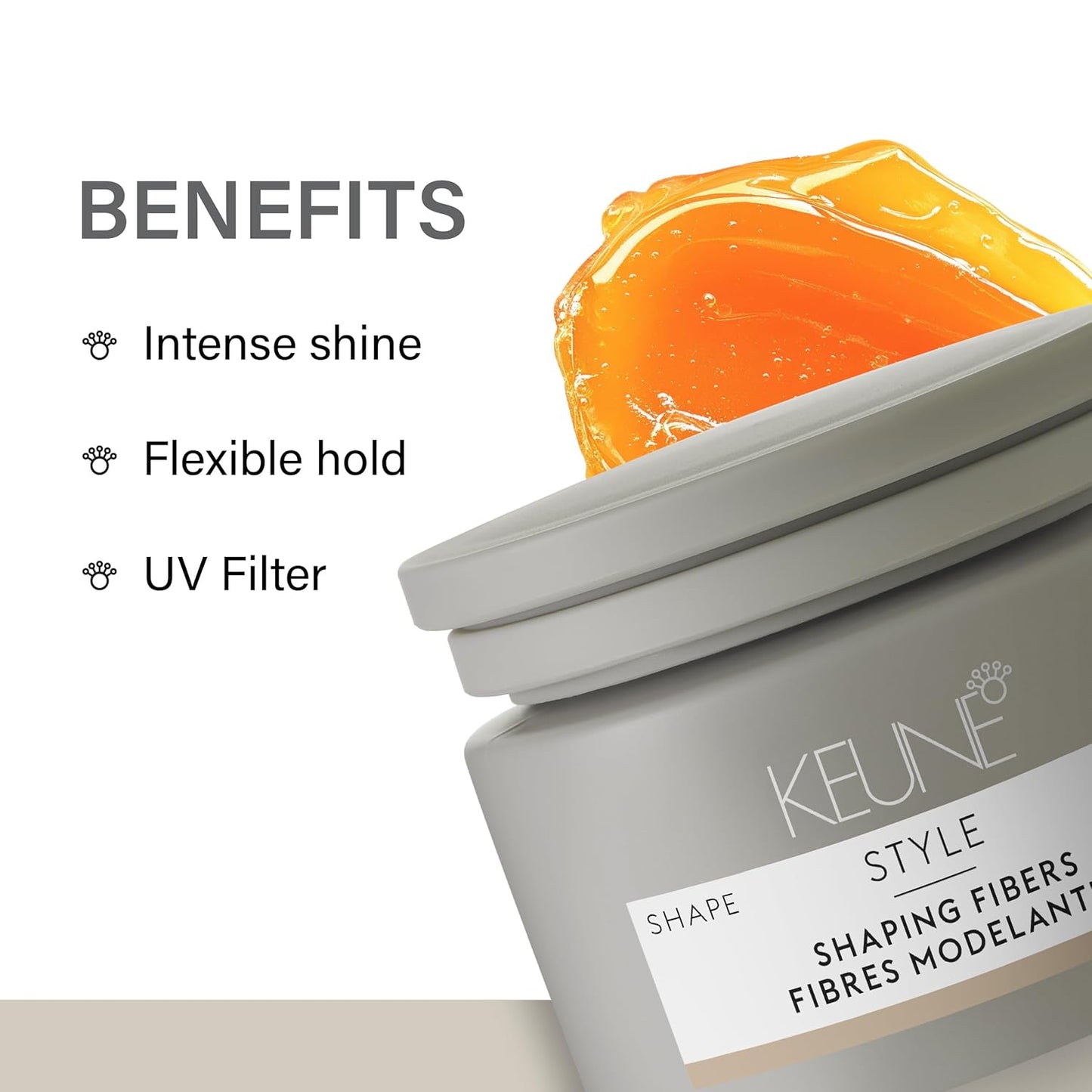 KEUNE Style Shaping Fibers Pomade, Flexible Hold & High Shine Styling Pomade, 4.2 Fl Oz