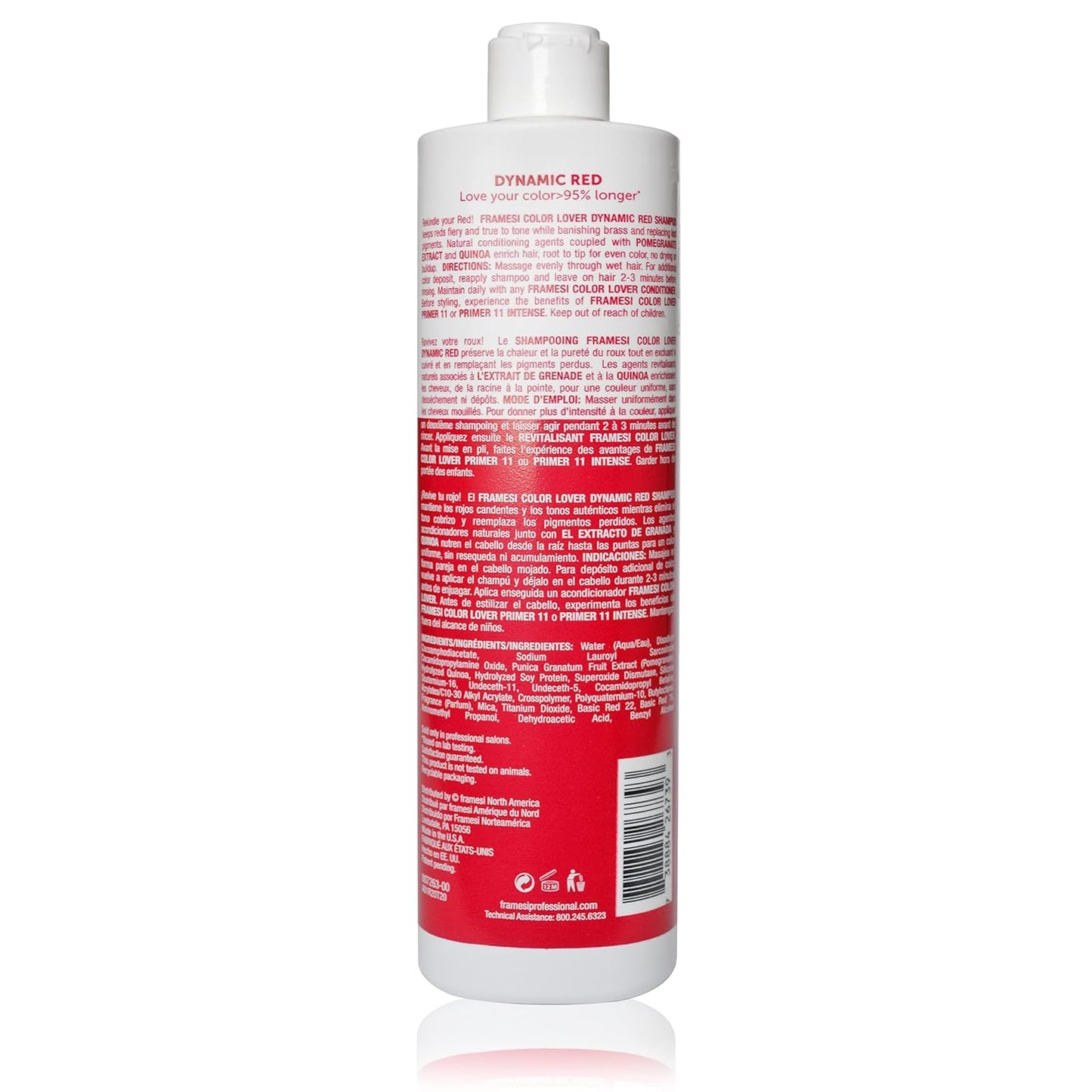 FRAMESI Brunette Hair Care | Color Lover Dynamic Brunette Shampoo, 16.9 fl oz, Sulfate Free Shampoo | Framcolor Extra Charge Chocolate, 4.2 fl oz, Color Refreshing Hair Treatment