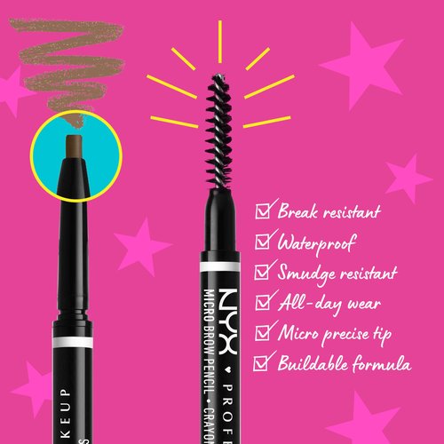 NYX PROFESSIONAL MAKEUP Micro Brow Pencil, Eyebrow Pencil - Black & Epic Ink Liner, Waterproof Liquid Eyeliner - Black, Vegan Formula