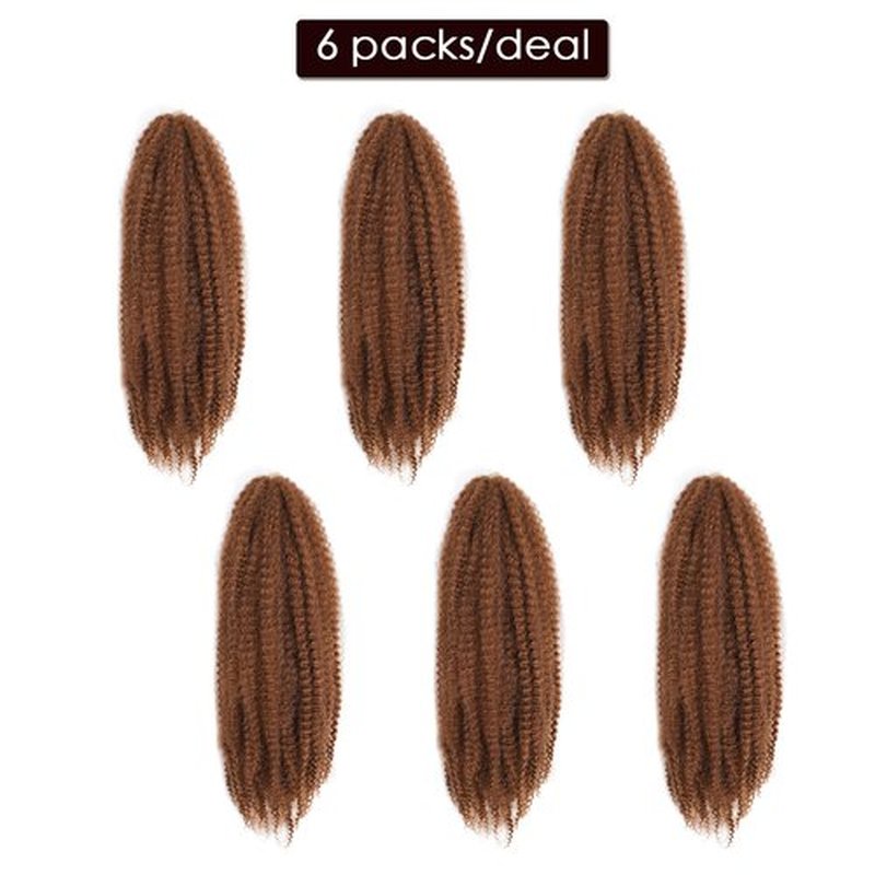 Dansama Marley Twist Braiding Hair 24 Inch 6 Packs Marley Hair Braiding Hair Crochet Hair Extensions (24 Inch (Pack of 6), #30)