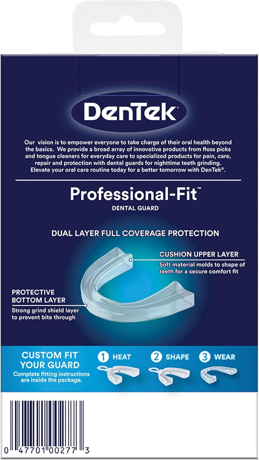 DenTek Comfort-Fit Night Guard for Teeth Grinding + 90 Efferdent Cleanser Tablets