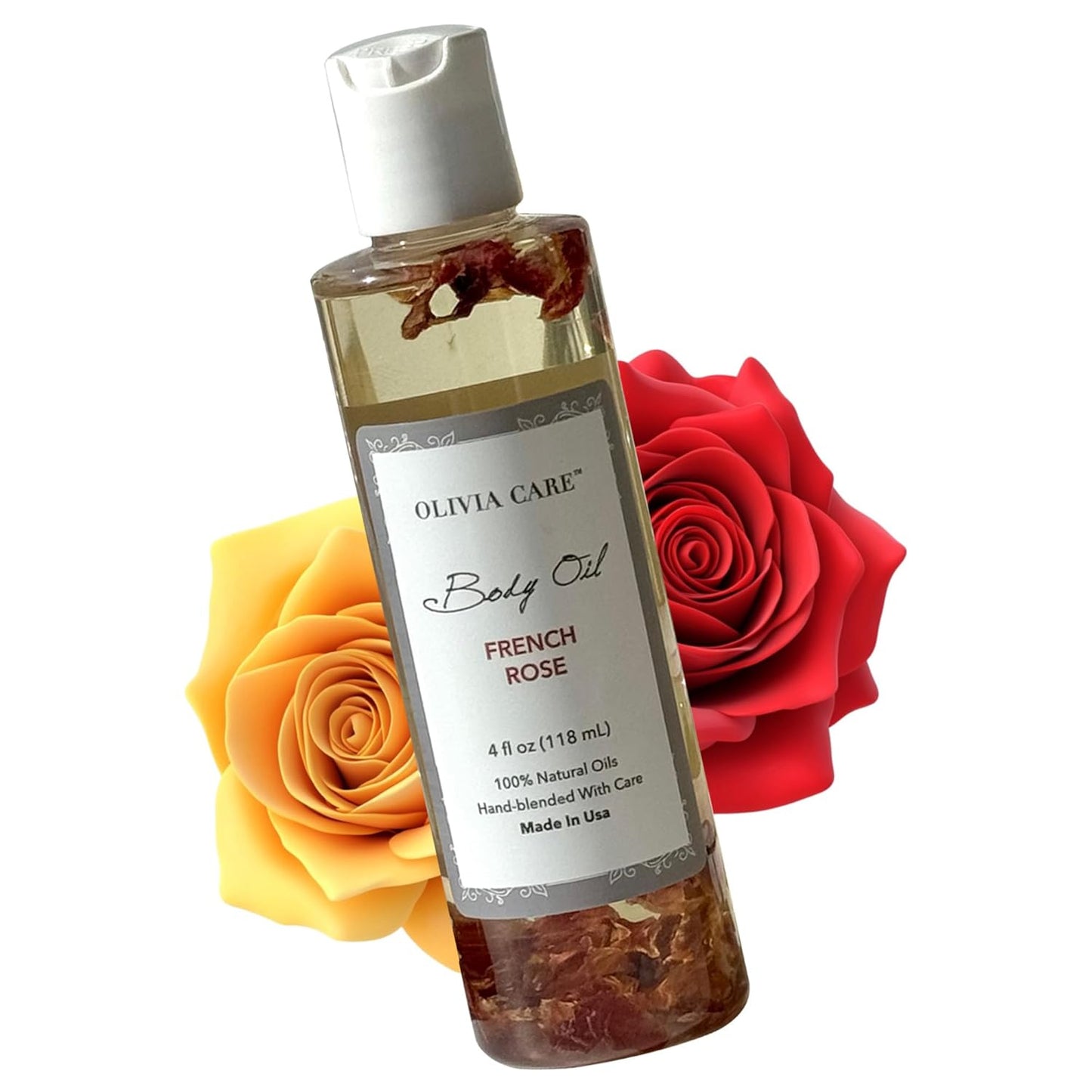 Olivia Care 3 Pack Body Oils: Apricot Fig, French Rose, Jasmine Gardenia - Natural Perfume Oils For Women & After Bath Oils Body Moisturizers, Rich in Vitamin E, K, & Omega (3 Scents)