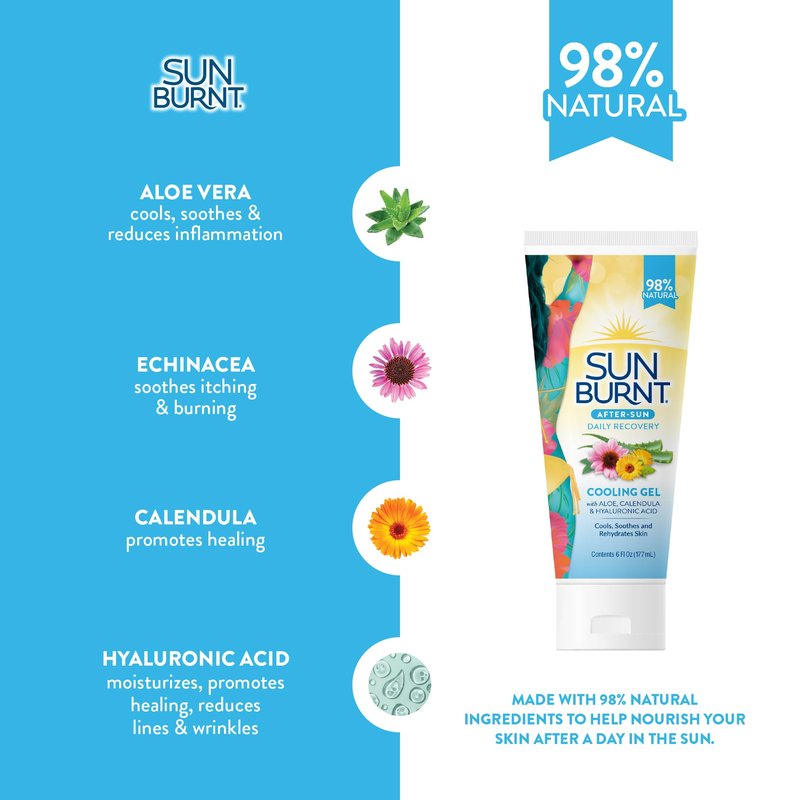 EMCW9 Ultra Hydrating Aloe Vera Gel by Sunburnt 6 Ounce,Clear,SUNB21006
