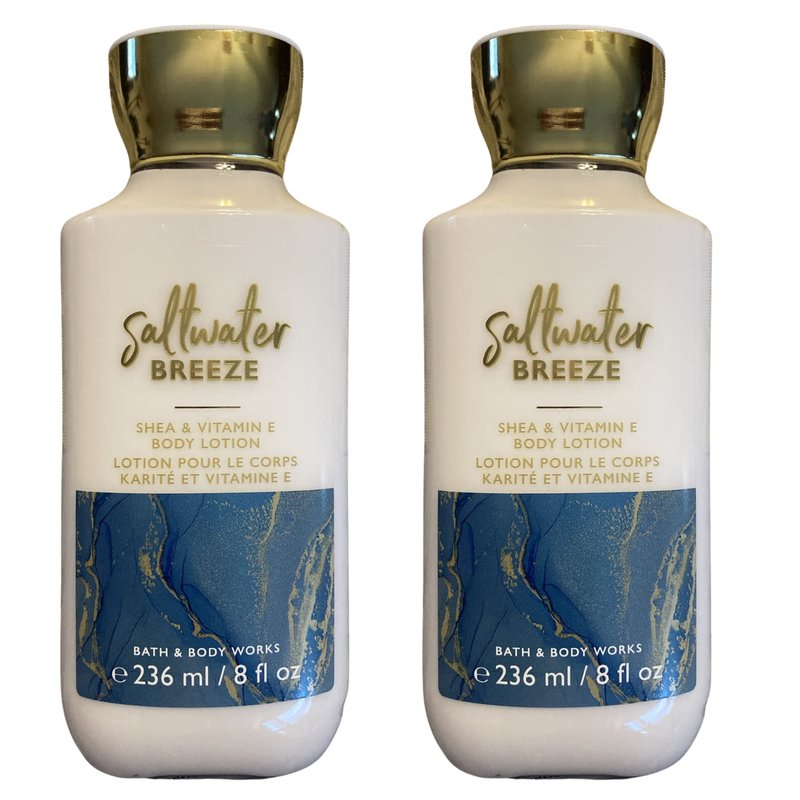 Bath and Body Works Gift Set of of 2 - 8 Fl Oz Lotion - (Saltwater Breeze) Multicolor
