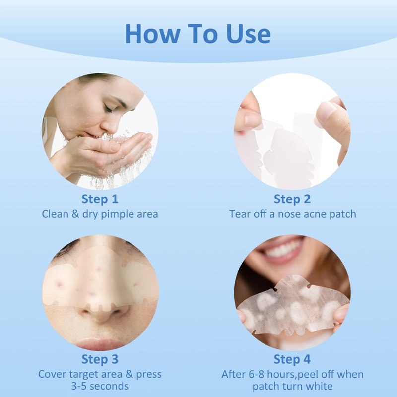 Breiboz Pimple Patches for Nose, Nose Pore Patches, XL Hydrocolloid Acne Patches Cover Zit Blemishes & Absorb Oil with Tea Tree, Salicylic Acid & Cica Oil | 20 Patches