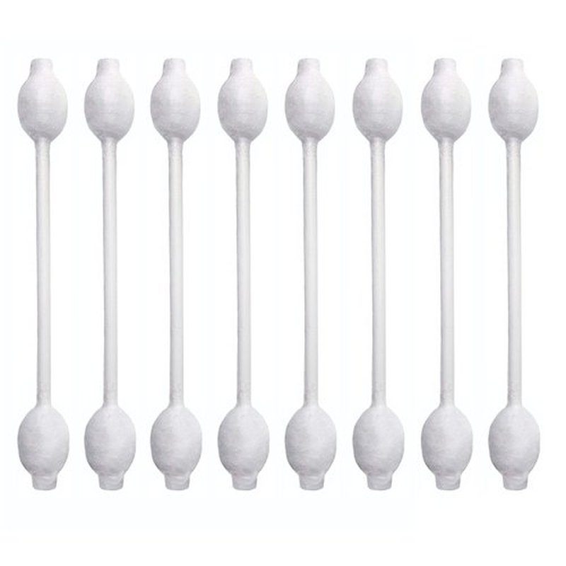 300pcs CGR Baby Safety Cotton Swabs with Large Tips for Newborn, Babies, Kids, Children, 100% Organic Cotton, White Paper Sticks, 5 Pack of 60 Swabs Total(5 Paper Boxes)