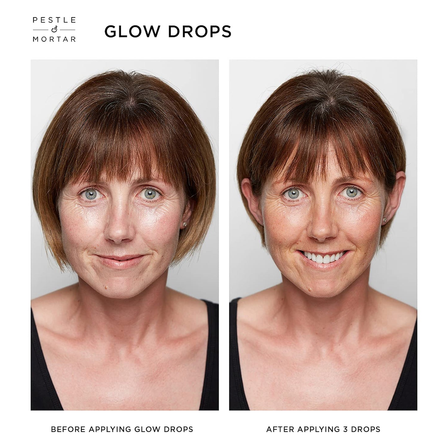 Pestle & Mortar Glow Drops - Customisable Sunless Self-Tan with Hyaluronic Acid. Effortless, Even Tanning, Super-Hydrating, Works Alongside Your Regular Skincare Products - For Men & Women- 30ml
