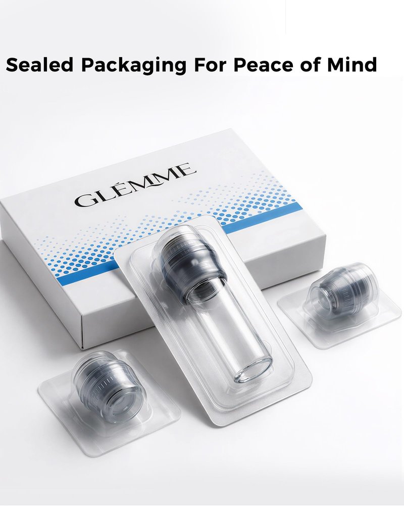 Micro Infusion Needles System Serum Applicator, 0.25mm Titanium Microneedling Derma Stamp with 2 Replacement Heads for Women and Men (Serum is Not Included)