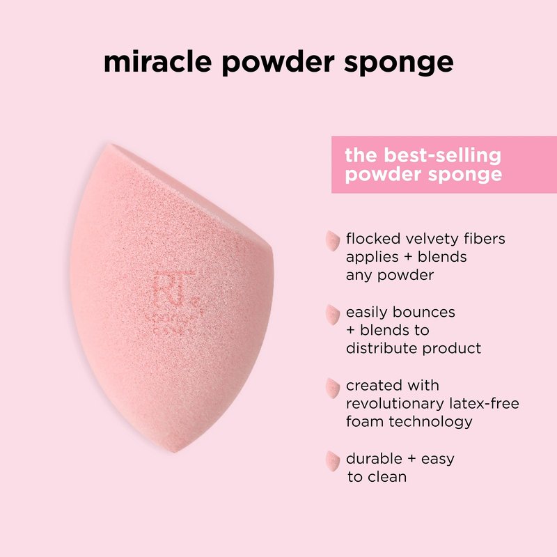 Real Techniques Mini Miracle Complexion Sponge Makeup Blender, Beauty Sponges,(2 Packs of 4, 8 Count Total)