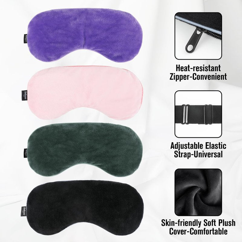 BeHoomi Weighted Eye Mask for Sleeping, Cooling and Heated Eye Mask, Purple