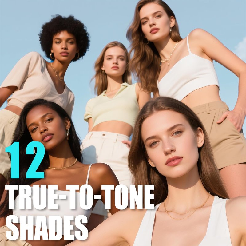 Hydrating Foundation Liquid 45ml - Natural Skin Finish, Buildable & Long Lasting Makeup with Hyaluronic Acid & Niacinamide - Includes Foundation Brush & Blender Sponge (NO2)
