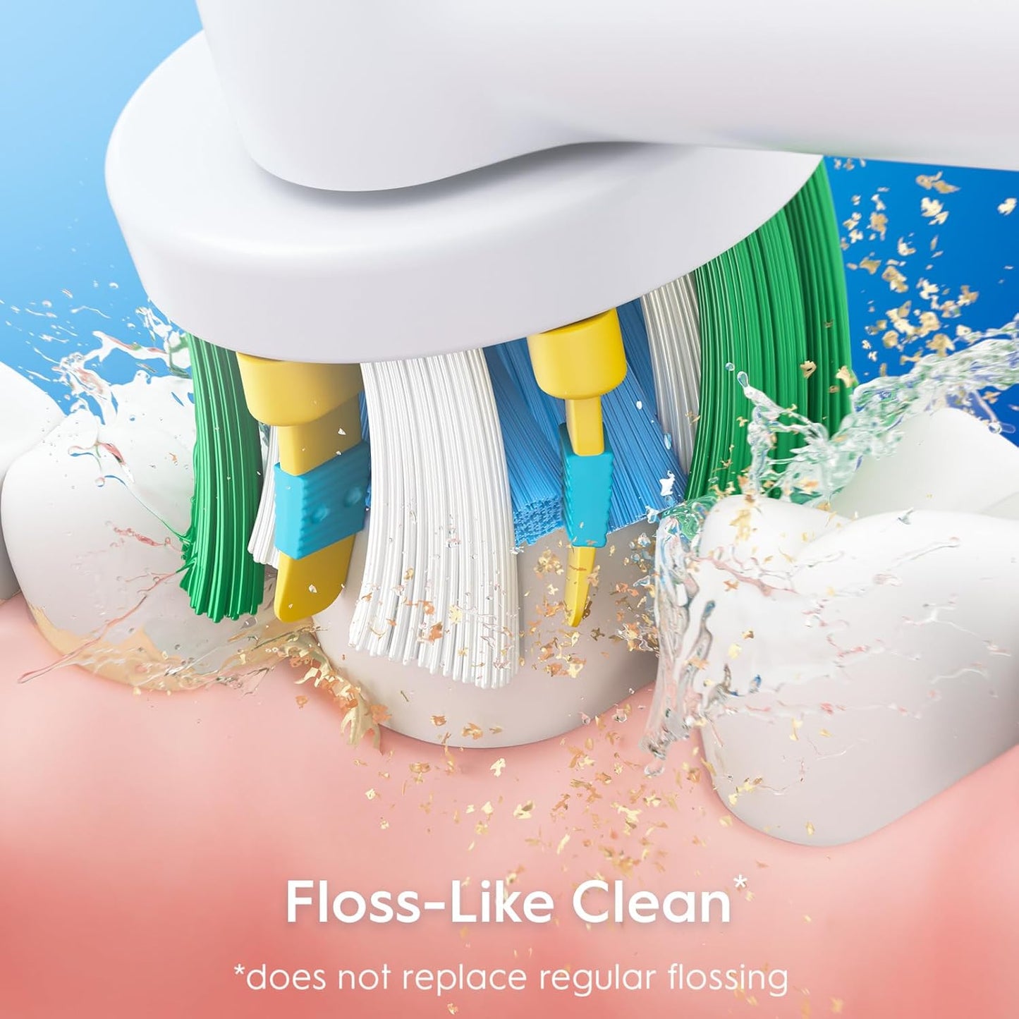 Oral-B Floss Action Replacement Electric Toothbrush Heads - 3ct