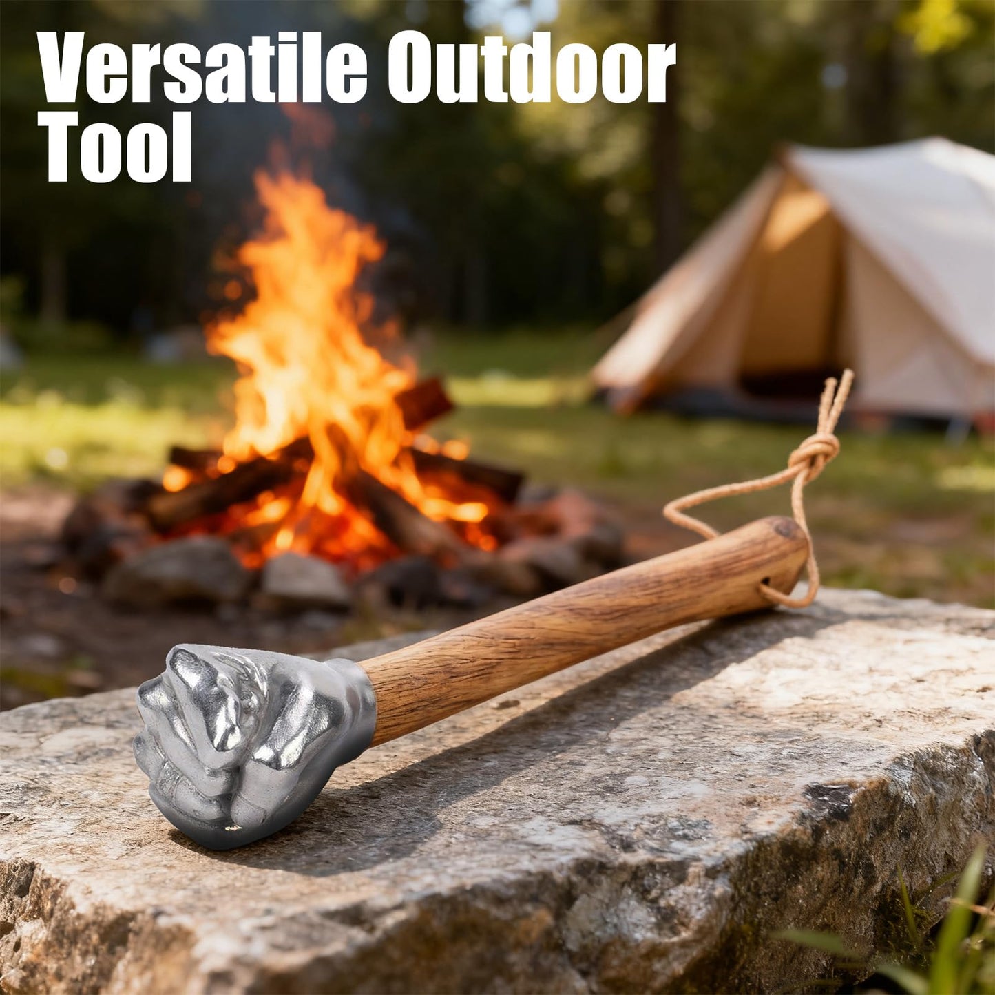 Fist Hammer Tool, Fist Hammer Tool, 2 Lbs Iron Fist-Shaped Hammer, Multi-Purpose Tool for Home/Office Decor, DIY Crafting, Gifts for Men, Outdoor Camping (1)