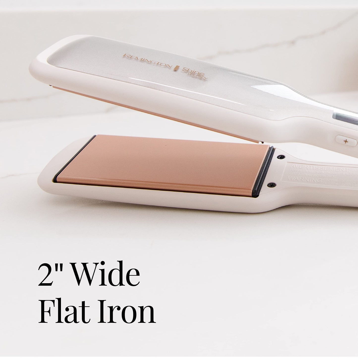 Remington Shine Therapy 2 inch Hair Straightener Iron, Flat Iron for Hair Infused with Argan Oil & Keratin, Professional Ceramic Flat Iron for Less Frizz, Shinier & Smoother Hair, Hair Styling Tools