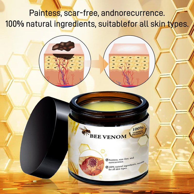 Bee Venom Repair Cream,Bee Venom Moisturizing and Nourishing Cream,Professional Bee Venom Repair Cream,Bee Venom Treatment Cream for All Parts of The Body,Suitable for All Skin Types of Men and Women