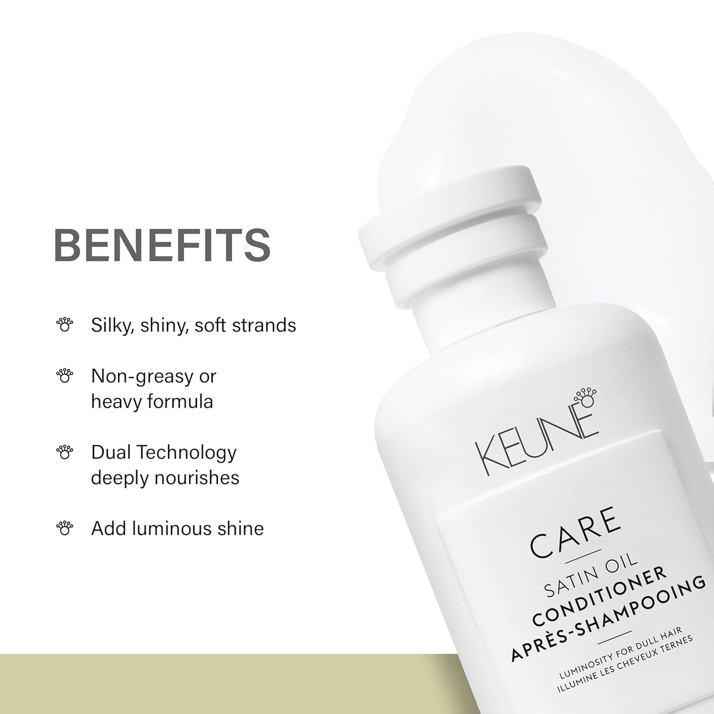 Keune Care Satin Oil Conditioner, Moisturizing & Shine-Enhancing Conditioner for All Hair Types, 8.5 Fl Oz